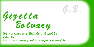 gizella bolvary business card
